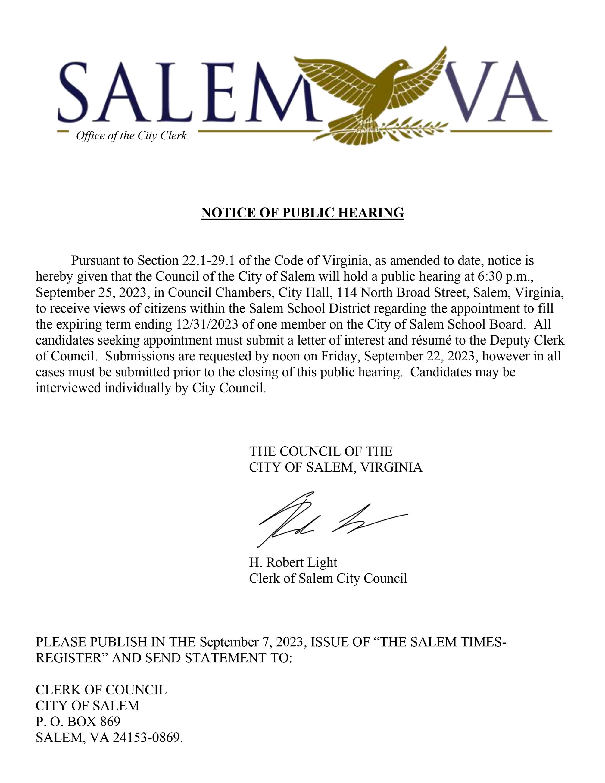 SCHOOL BOARD LEGAL - Sept. 2023