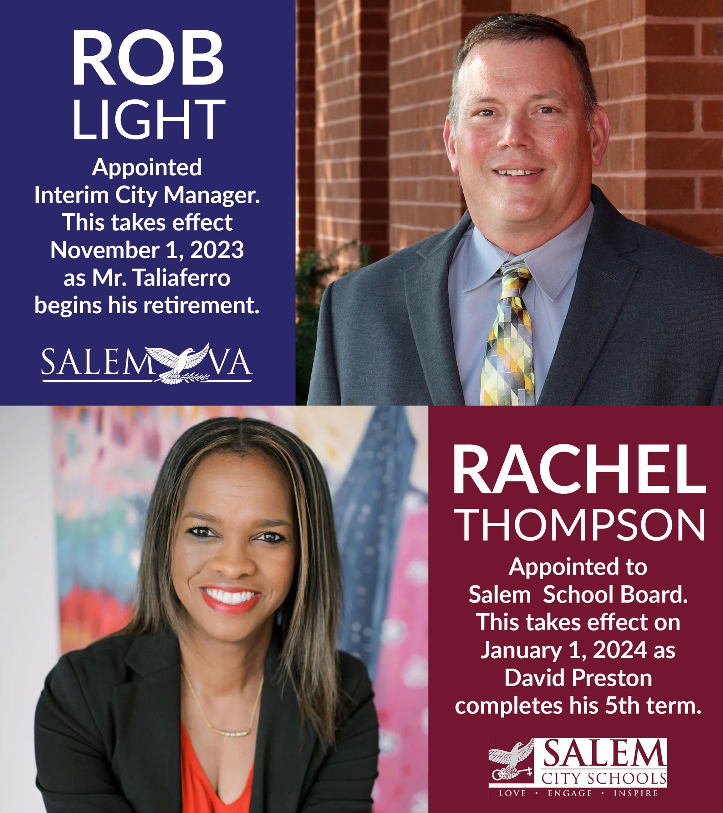 Rob Light and Rachel Thompson